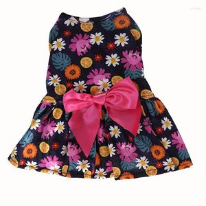 Chien Vêtements Halloween Vêtements Robe Floral Princesse Printemps Été Drôle Pet Vêtements Mignon Imprimé Chiot Chat Jupe Mince