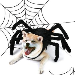 Vêtements de chien Halloween Costume Spider Animaux Tenues Cosplay Dress Up Accessoires Décoration pour S Chiot Chats 220930 Drop Livraison Dhhxc