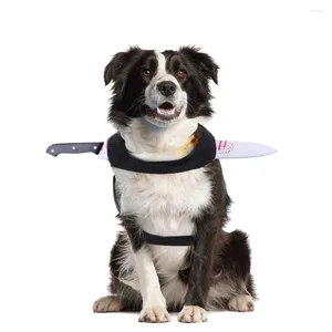 Vêtements de chien Halloween Costumes Pet Funny Bloody Knife effrayant des accessoires de cosplay réaliste