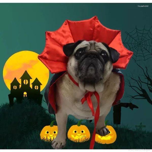 Ropa para perros Disfraces de mascotas de Halloween Lindo Cosplay Capa de vampiro para gato pequeño gatito Vestido de cachorro Ropa Kawaii Accesorios