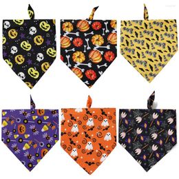 Ropa para perros Halloween Bufanda para mascotas Triangular Bandana Accesorios Suministros para gatos Productos