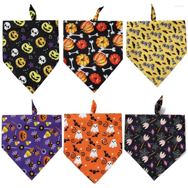 Vêtements pour chiens Halloween Foulard pour animaux de compagnie Bandana triangulaire Accessoires Fournitures pour chats Produits