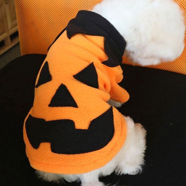 Ropa para perros Halloween Transformación de mascotas Calabaza Mascotas Disfraz Chihuahua Doges Ropa para perros pequeños Cachorro Gato Polar Ropa de otoño