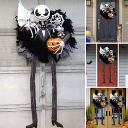 Chien Vêtements Halloween Guirlande Porte Suspendue Décoration Crâne Garland Horreur Clown Ornement Citrouille Avant Pendentif Décorations 220921