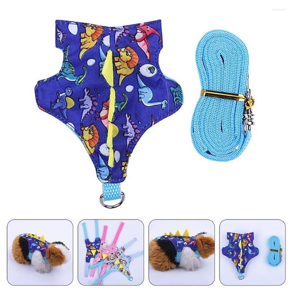 Ropa para perros Hamster Cofre Mascotas Suministros al aire libre Correa portátil Pequeño kit Hurón Arnés Guinea Pig Accesorios Cableado Cuerda de tracción