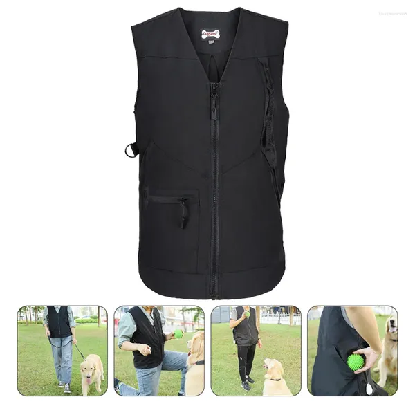 Protectivo de controlador de ropa para perros con múltiples bolsillos profesionales propietario de mascotas obediencia chaleco