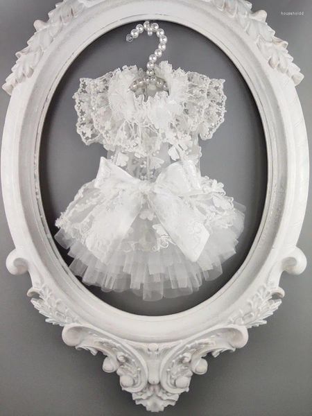 Vêtements pour chiens Vêtements faits à la main Fournitures pour animaux de compagnie Robe de mariée Vintage Blanc Diaphane Voile de mariée Tissu Dentelle Tulle One Piece Cat Yorkie