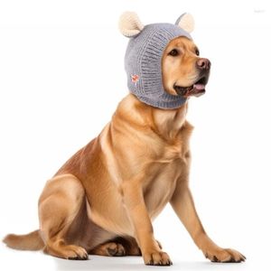 Hond kleding handgemaakte gehaakte huisdier hoed verstelbare nek Cover Cap puppy cartoon kostuum winter warm gebreide kat Po hoofddeksel