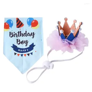 Vêtements pour chiens joyeux anniversaire pour chats de chat décor de chaton comprend un groupe élastique extensible artisanat en feutre et des tissus en polyester pour