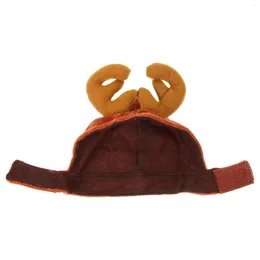 Chapeau de vêtements de chien bandeau de Noël le chat animal de compagnie cosplay couvre-chef accessoire costume tissu bois casque a