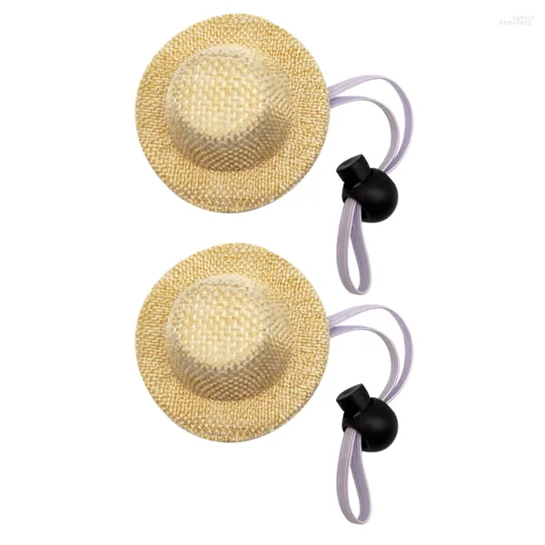 Chien Vêtements Chapeau Paille Pet Sombrero Mini Costume D'été Catpuppy Chapeaux De Soleil Dragon Barbu Hawaiianmexican Cowboy Seau Cap Harnais De Fête