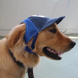 Cão vestuário chapéu protetor solar boné de beisebol esportes ao ar livre com furos de orelha ajustável animal de estimação para cães pequenos e médios grandes 230928