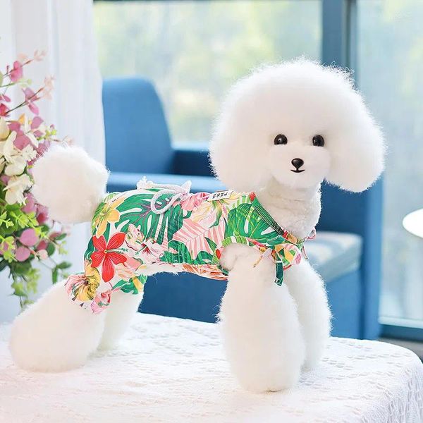 Ropa para perros hawaii estampado de cuatro patas monstruos de ropa de perros