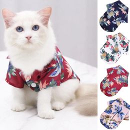 Vêtements de chien Hawaiian plage pour petit grand été Chihuahua T-shirt Cat Cat Shirts Pet Products Vest
