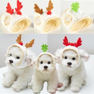 Vestimenta de diadema de ropa para perros up disfraz de po de los accesorios para mascotas de la bocina suave del tema de la Navidad