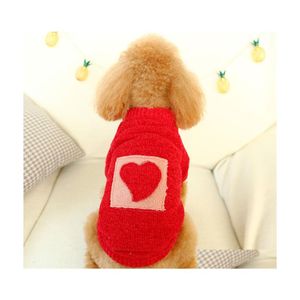 Hondenkleding hartpatroon rode hond trui kleding voor kleine honden chihuahua yorkie warme kleding huisdier katten plover truien winter Christus dhsyl