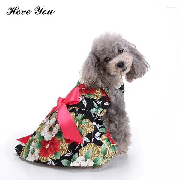 Ropa para perros Heve You Bow Dress Pet Party Falda Vestidos de peluche para mascotas Ropa Pequeña Princesa Moda Gatos Ropa