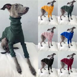 Ropa para perros Hilo de cuello alto Ropa para mascotas de dos patas Greyhound Whippet Chaqueta Abrigo Stretch Turtleneck Pijamas S 5XL 231122