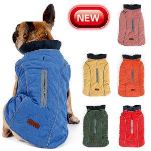 Vêtements de chien vêtements de haute qualité manteau matelassé veste chaude pour animaux de compagnie gilet grand rétro confortable vêtements épais 6 couleurs 230901