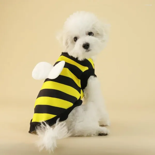 Vêtements pour chiens tissu de haute qualité vêtements pour animaux de compagnie costume sur le thème des abeilles pour chiens chats mignon conception de transformateur doux respirant à deux jambes confort