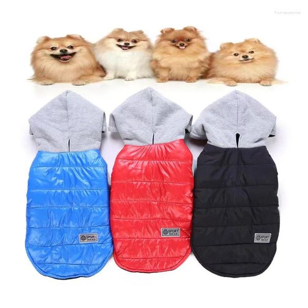 Vêtements pour chiens manteaux à capuche chiens automne vêtements d'hiver manteau de coton chaud pour petit moyen Chihuahua Teddy chiot sweat à capuche pour animaux de compagnie