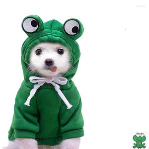 Vêtements pour chiens Sweat à capuche - Pull de base Manteau Mignon Forme de grenouille Veste d'hiver chaude Chat Vêtements par temps froid Tenue d'extérieur Halloween