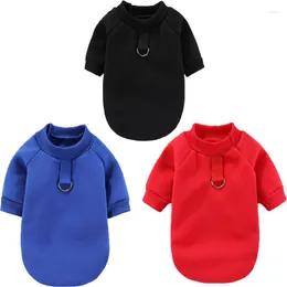 Vêtements pour chiens Sweats à capuche Vêtements d'hiver Solide Vêtements pour animaux de compagnie Pull pour petits chiens Costume de chiot chaud Noir Bleu Rouge Sweat XL