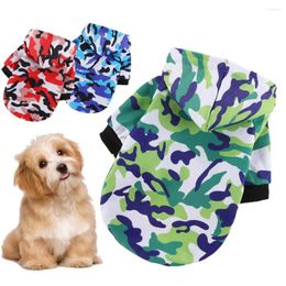 Vêtements pour chiens Sweats à capuche Camouflage à deux pattes Pull pour animaux de compagnie à capuche à manches moyennes Manteau de chiot de chat Vêtements confortables respirants pour la sortie