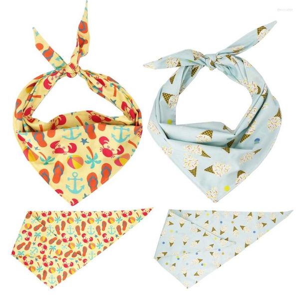 Ropa para perros Helado Bandana Corbata reversible en bufanda Accesorio para mascotas para regalos