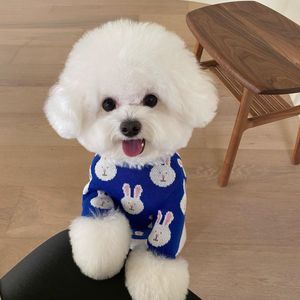 Vêtements pour chiens INS Corée Mode Chihuahua Chien Vêtements Mignon Lapin Imprimer Petits Chiens Pull XS Chat Vêtements 230628