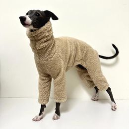 Vêtements pour chiens Vêtements de lévrier italien Vêtements d'hiver Veste polaire réversible Whippet Manteau chaud à quatre pattes