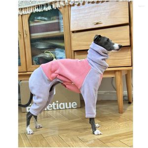 Ropa para perros Galgo italiano Whippet Lurcher Galgo Ropa Cuello de tortuga Abrigo de lana cálido Jammies Pijamas Mono