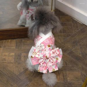 Appareils pour chiens Robe de style japonais pour petits chiens jupe chat Vêtements de chiots Chihuahua Yorkie Pomeranian Shih Tzu Maltais Poodle Vêtements