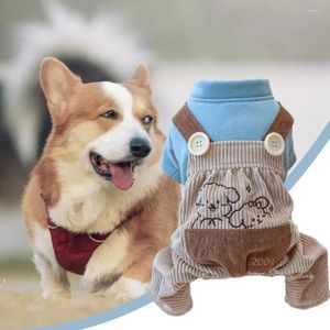 Hond Kleding Jumpsuit Zachte Textuur Cartoon Patroon Huisdier Viervoetige Kleding Schattig Fijn Vakmanschap Romper Benodigdheden