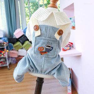 Dog Apparel K5DC Lovely Suspender Jumpsuit Cute Pullover Overall Decors Clothes