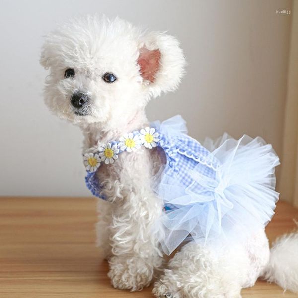 Dog Apparel K92A Summer Imprimé Princesse Robe Pet Chats Gilet Jupe Floral Pour Petit