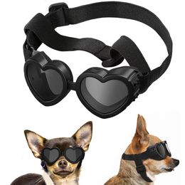 Dog Apparel Kacamata hitam dekorasi Natal anjing kecil kacamata pelindung UV perlindungan dengan tali dapat diatur tahan air hewan peliharaan 230907