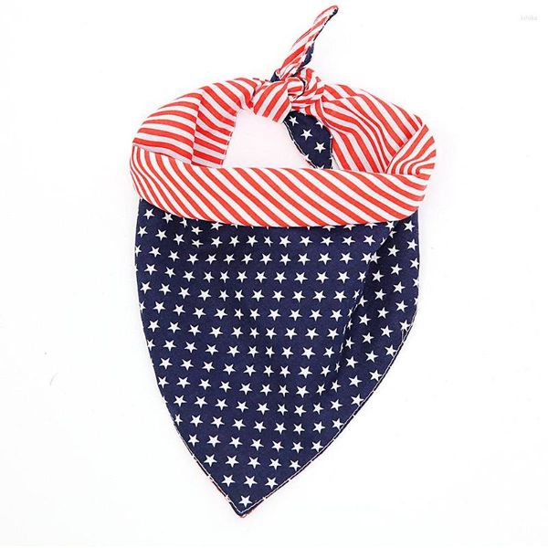 Ropa para perros Katu Pet American Flag Bandanas Accesorios Triangular Vendaje Bufanda Aseo