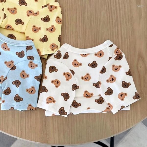 Vêtements pour chiens Kawaii Cartoon Bear Chemise Vêtements Confortables Doux Petits Chiens Vêtements Chat Mode Coréenne Été Mince Produits Pour Animaux De Compagnie Mignons