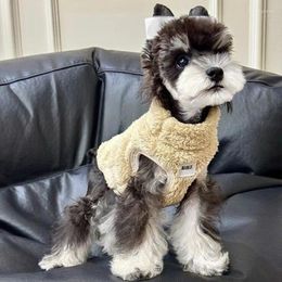 Vêtements de chien khaki sweat à sweat en peluche