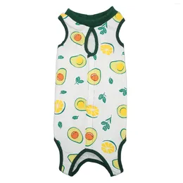 Hondenkleding Kitten Recovery Suit Kat Avocado Print Voorkomt likken Katoen Comfortabel voor huidziekten Huisdieren