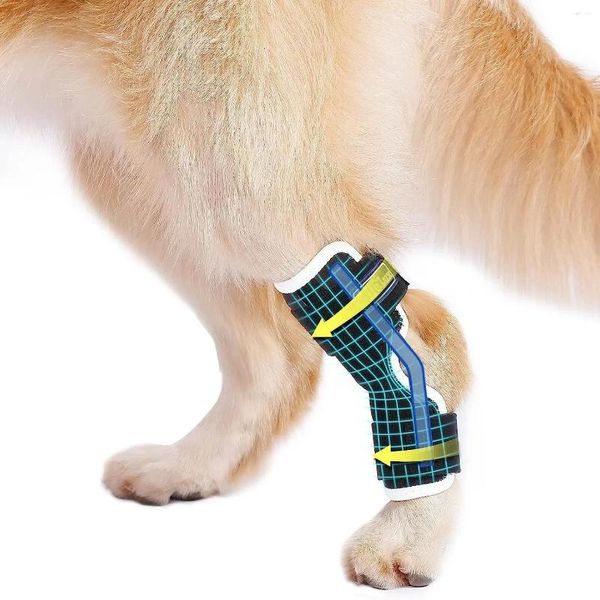 Modas de rodilla de vestimenta de perros para protectores de piernas de piernas Soporte universal con férulas de aluminio en ángulo insertos de resorte de metal anti lick sp