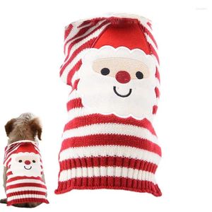 Vêtements pour chiens Pyjamas en tricot Holiday Puppy Jumpers Tenues Costume de Père Noël mignon Costumes de Noël chauds