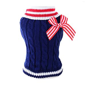 Vêtements tricotés pour chiens, vêtements tricotés pour chats, pull chaud classique, marine, pull à col roulé, manteau d'hiver -