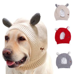 Chien vêtements tricoté chapeau hiver chaud chiot casquette mode oreille conception bonnet pour mignon animal chat Animal noël chapeaux 4998 Q2
