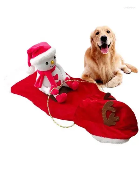 Ropa para perros L-2XL Disfraz de Papá Noel navideño para |Divertido muñeco de nieve montando renos trajes con capucha Navidad