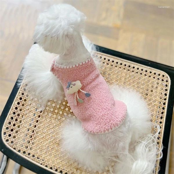 Ropa para perros Chaleco de lana de cordero Abrigo para gatos Ropa de invierno Schnauzer Pomeranian Bichon Ropa para cachorros Chihuahua Poodle Yorkshire Disfraces