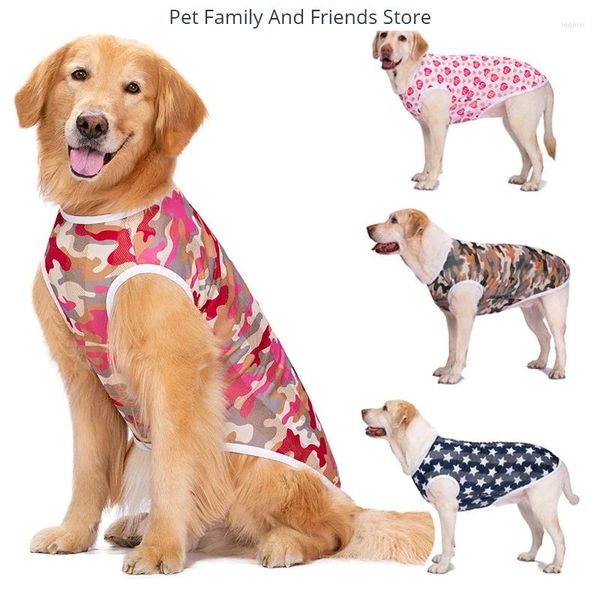 Ropa para perros Ropa grande Chaleco transpirable fino Ropa para mascotas de verano Golden Retriever Labrador Traje de protección solar