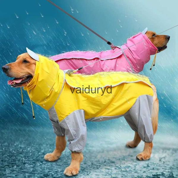 Vêtements pour chiens Grands vêtements pour chiens imperméable imperméable costumes pour chiens Cape de pluie salopette pour animaux de compagnie pour gros chiens à capuche et poncho combinaison de pluie pour animaux de compagnie 6XLvaiduryd