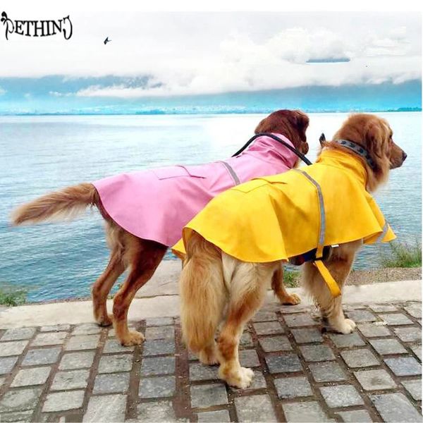 Vêtements pour chiens Grand chien Veste imperméable imperméable à l'eau coupe-vent loisirs en plein air vêtements pour animaux de compagnie manteau imperméable pour chien grand S-4XL 231114